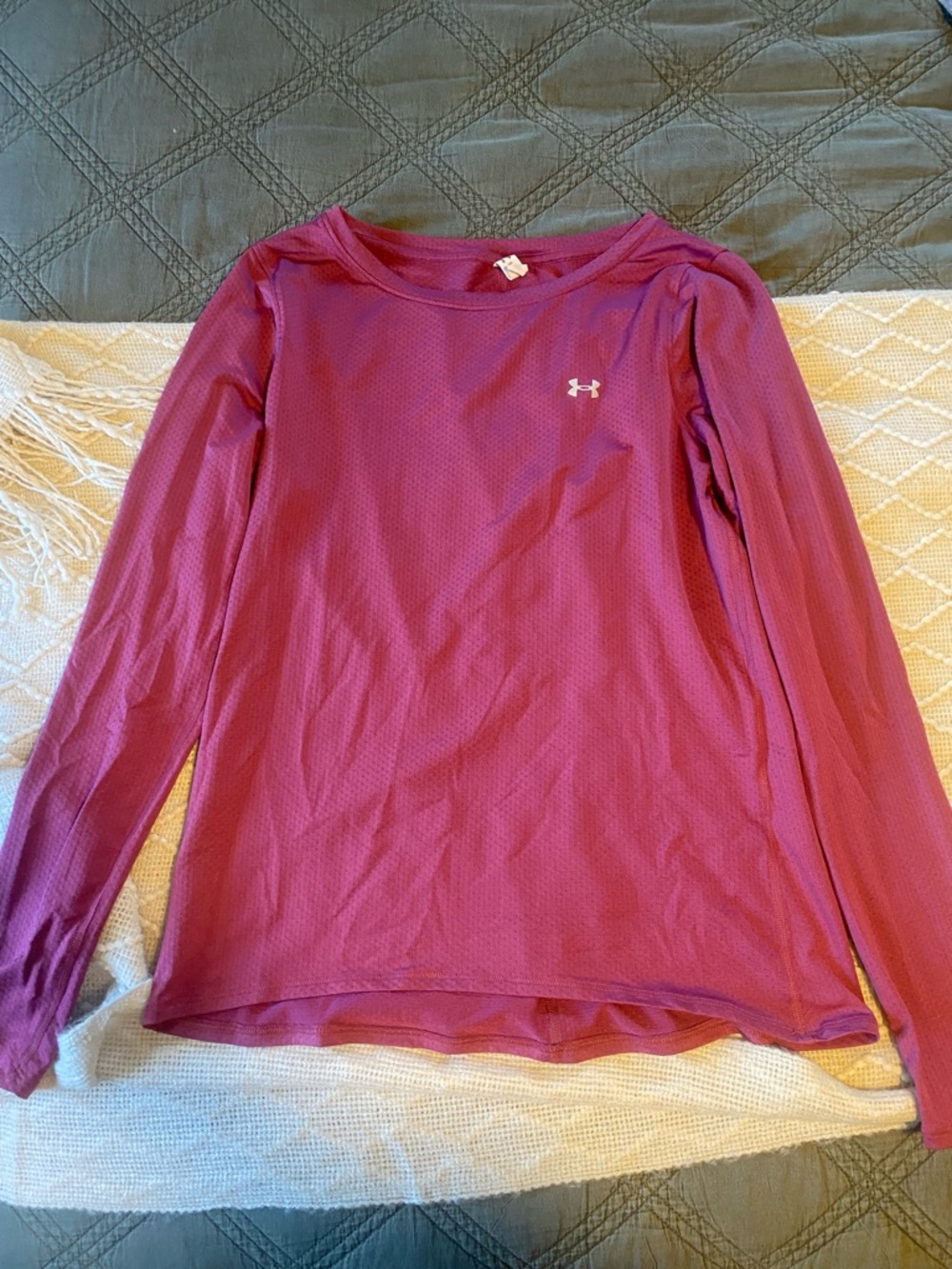 Under Armour Women's HeatGear Long Sleeve Top - Berry